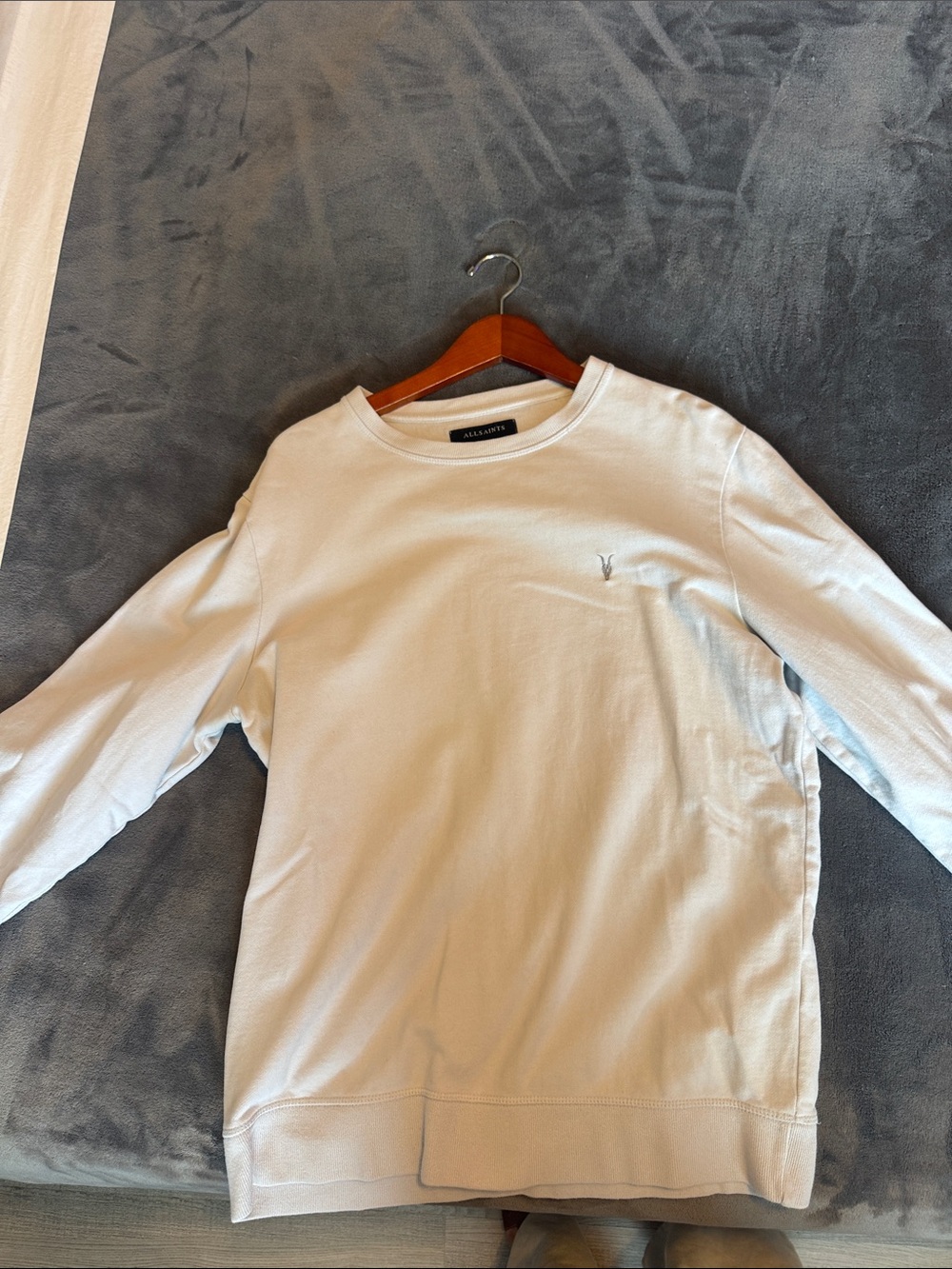 All Saints Long Sleeve Crewneck Sweatshirt